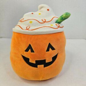 Squishmallows Jack O' Lantern Latte Plush Kellytoy Halloween Collectible Stuffed